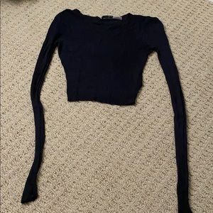 Alice + Olivia long sleeve crop top